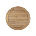 Table basse d'extérieur ronde pliable RRI Goods en bois de teck de 50,8 cm, parfaite pour le jardin, le porche avant ou le balcon