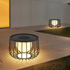 Table de jardin solaire LED illuminée