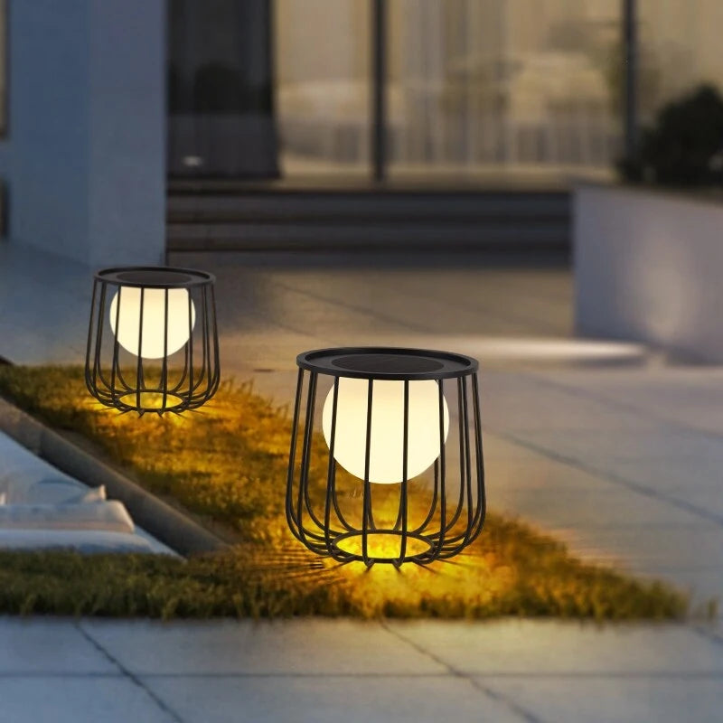 Table de jardin solaire LED illuminée