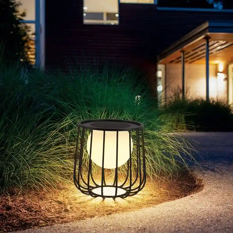 Table de jardin solaire LED illuminée