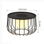 Table de jardin solaire LED illuminée
