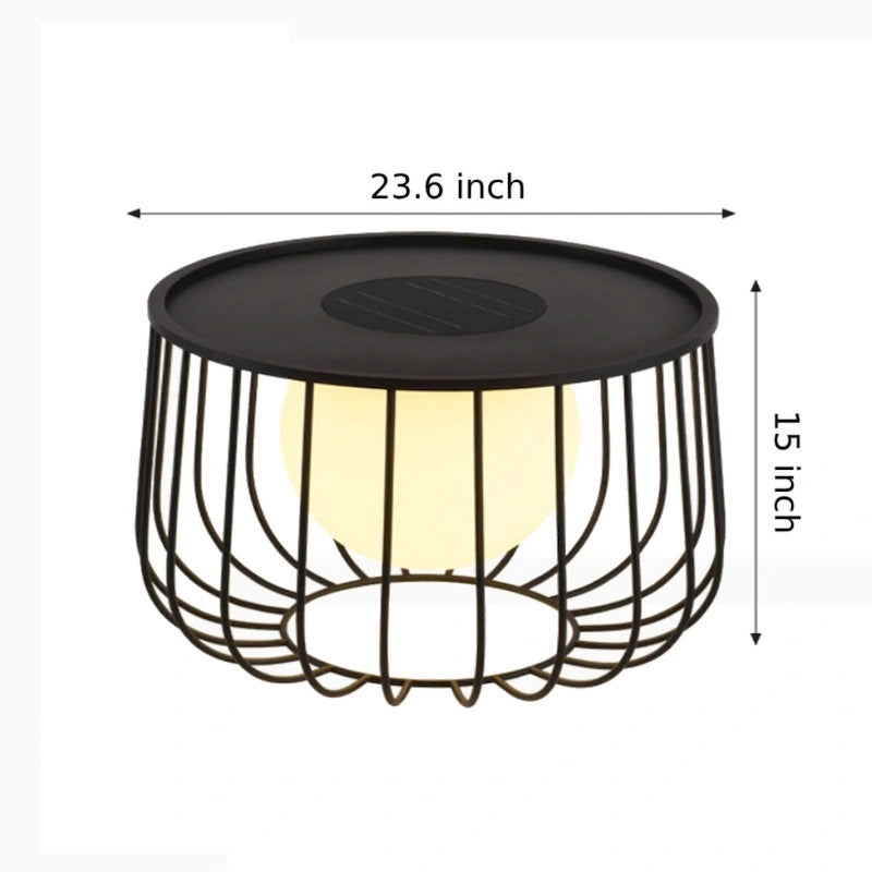 Table de jardin solaire LED illuminée