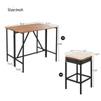 Ensemble de salle à manger d'extérieur 5 pièces en bois avec coussins et plateau de table pliable