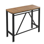 Ensemble de salle à manger d'extérieur 5 pièces en bois avec coussins et plateau de table pliable
