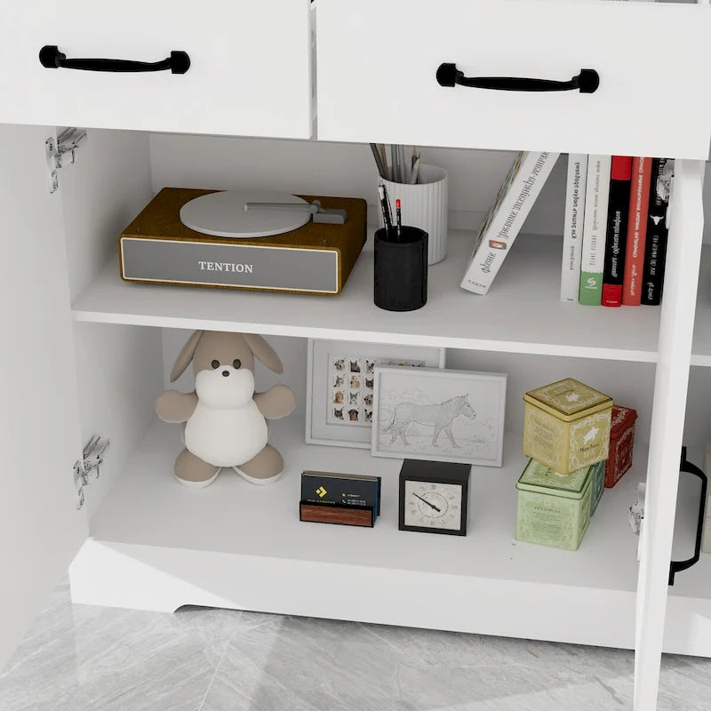 Bahut de rangement avec 3 tiroirs et 3 portes