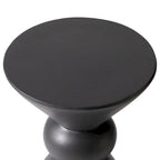 Table d'appoint d'intérieur/extérieur en fibre de pierre, table d'appoint en forme de sablier, résistante aux intempéries, table d'appoint décorative.