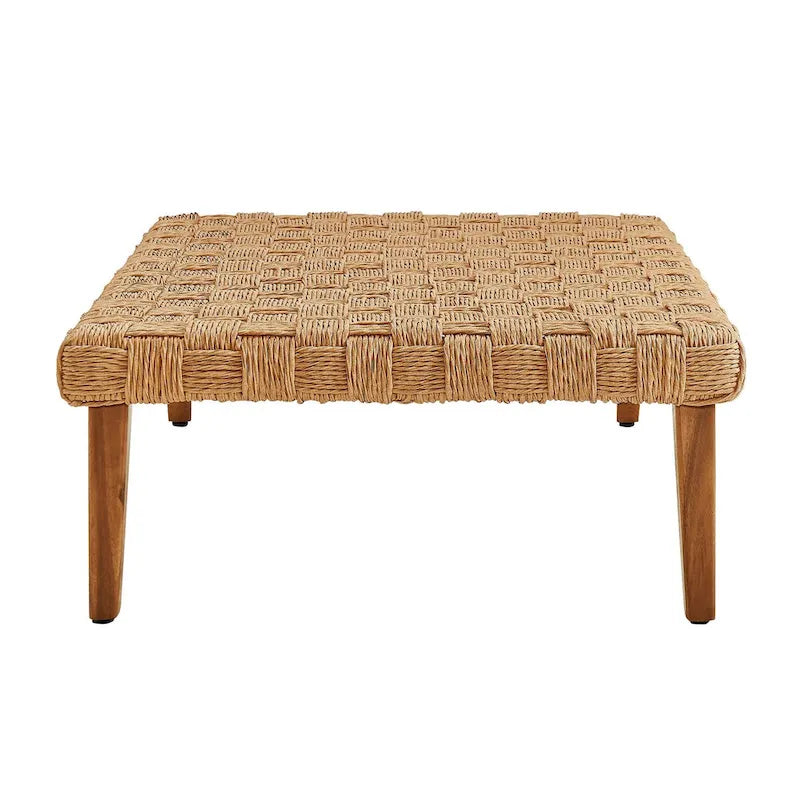 Table Basse Extérieure en Rotin et Osier pour Patio Thames