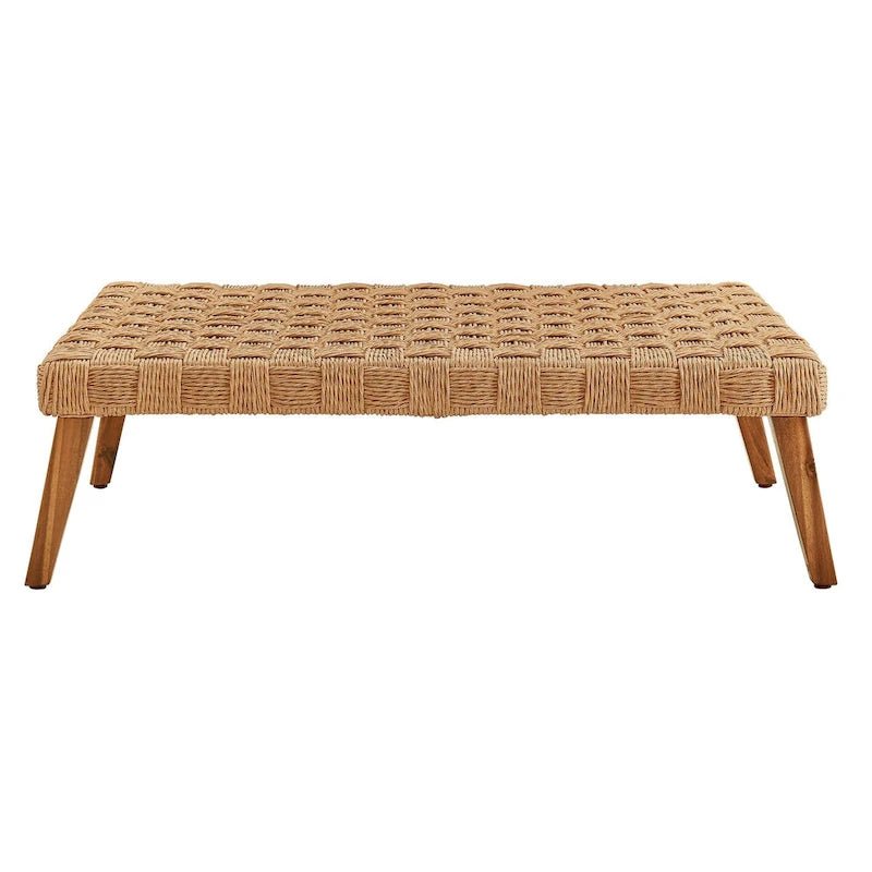 Table Basse Extérieure en Rotin et Osier pour Patio Thames