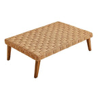 Table Basse Extérieure en Rotin et Osier pour Patio Thames