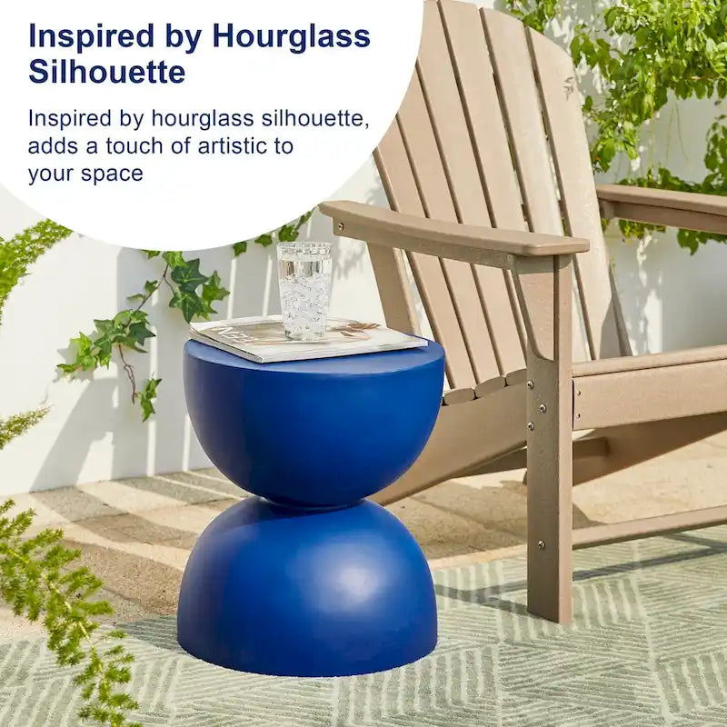 Glitzhome 18H Tabouret de jardin moderne en Faux Terrazzo MGO Support de jardinière - 15.75L X 15.75W X 17.75H
