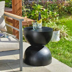 Glitzhome 18H Tabouret de jardin moderne en Faux Terrazzo MGO Support de jardinière - 15.75L X 15.75W X 17.75H