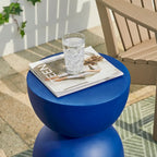 Glitzhome 18H Tabouret de jardin moderne en Faux Terrazzo MGO Support de jardinière - 15.75L X 15.75W X 17.75H