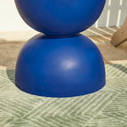 Glitzhome 18H Tabouret de jardin moderne en Faux Terrazzo MGO Support de jardinière - 15.75L X 15.75W X 17.75H
