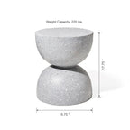 Glitzhome 18H Tabouret de jardin moderne en Faux Terrazzo MGO Support de jardinière - 15.75L X 15.75W X 17.75H