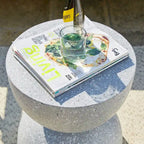 Glitzhome 18H Tabouret de jardin moderne en Faux Terrazzo MGO Support de jardinière - 15.75L X 15.75W X 17.75H