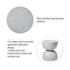 Glitzhome 18H Tabouret de jardin moderne en Faux Terrazzo MGO Support de jardinière - 15.75L X 15.75W X 17.75H