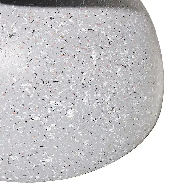 Glitzhome 18H Tabouret de jardin moderne en Faux Terrazzo MGO Support de jardinière - 15.75L X 15.75W X 17.75H