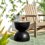 Glitzhome 18H Tabouret de jardin moderne en Faux Terrazzo MGO Support de jardinière - 15.75L X 15.75W X 17.75H