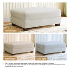 Pouffe d'appoint oversize en velours côtelé moderne