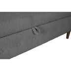 Banc de rangement pour chambre, bout de lit, accoudoirs roulés, canapé ottoman en velours, long banc