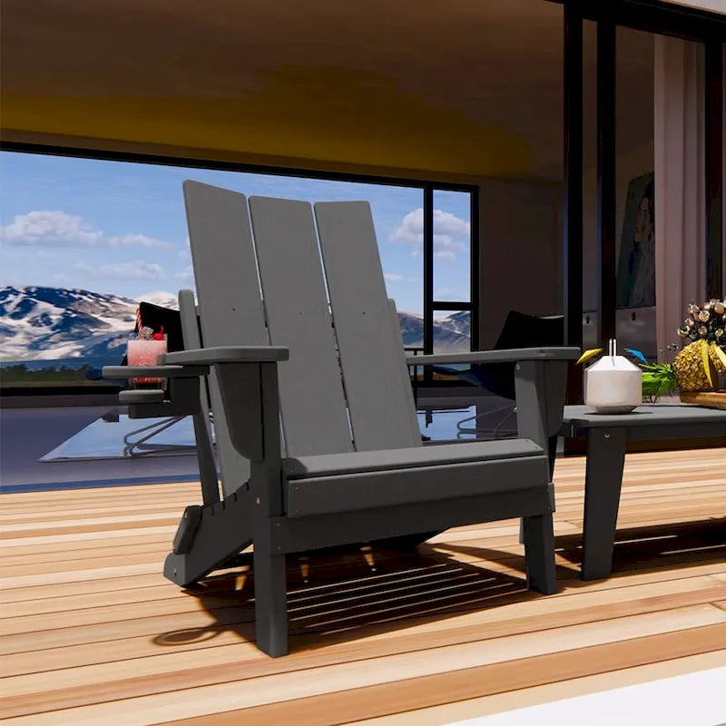 Chaise Adirondack d'extérieur toutes saisons en poly Polydun - Pliable
