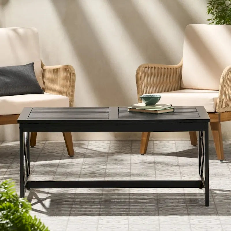Wood Functional Outdoor Coffee Table