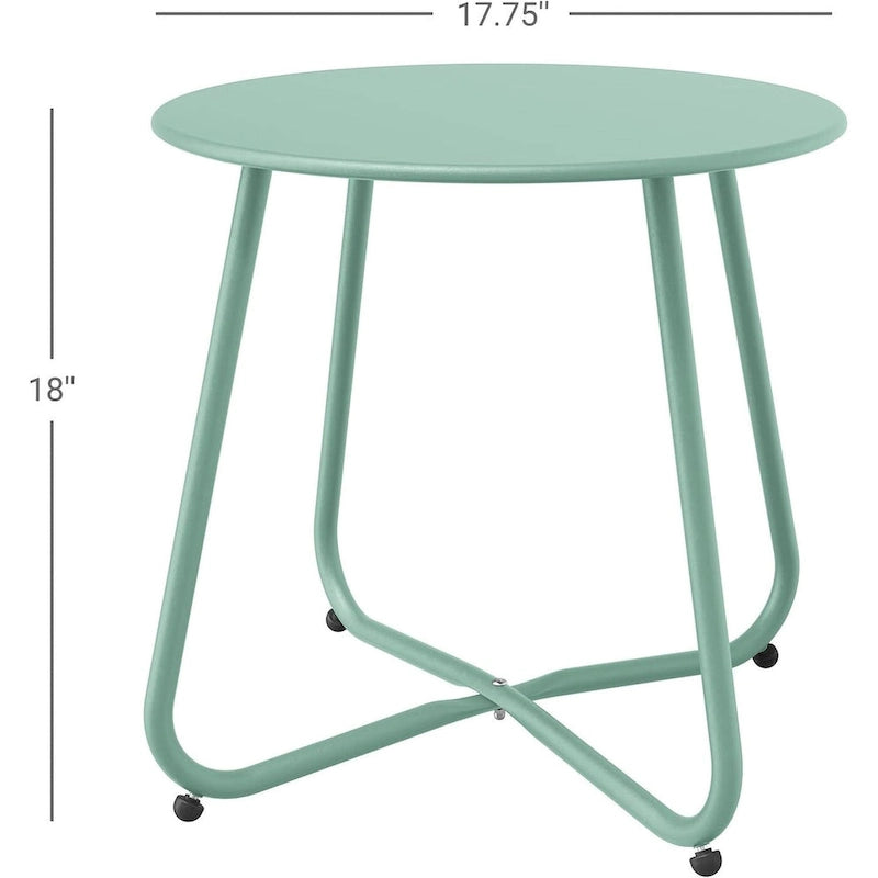 Table d'appoint d'extérieur ronde de 18 ou 28 po