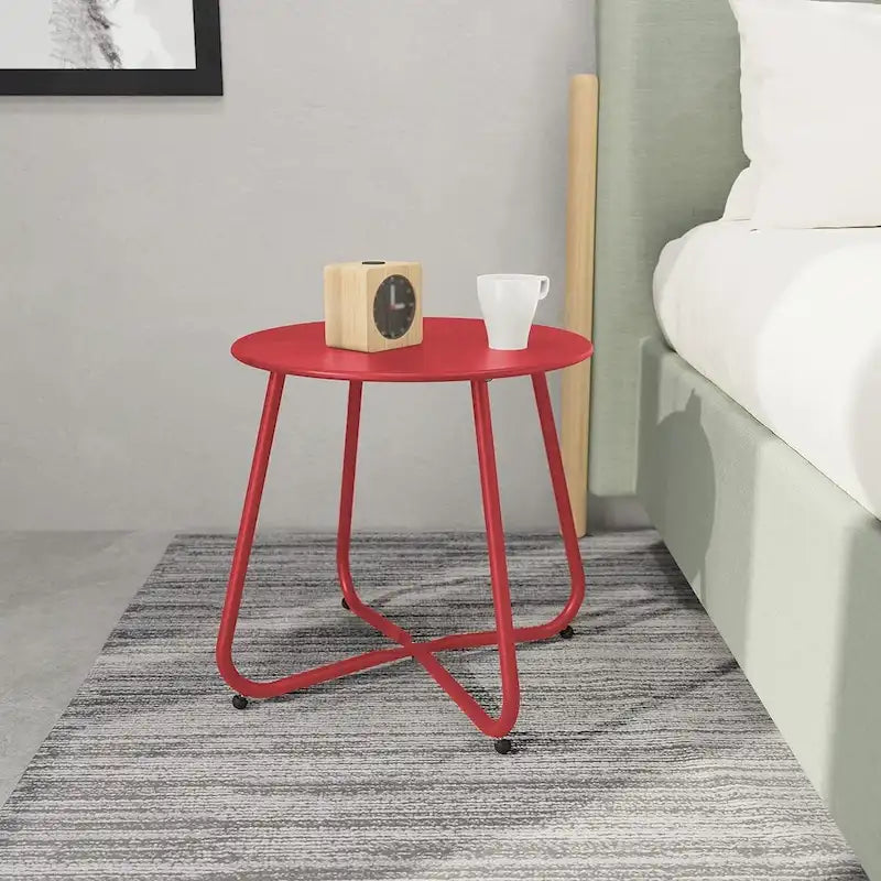 Table d'appoint d'extérieur ronde de 18 ou 28 po