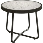 Table d'appoint d'extérieur ronde de 18 ou 28 po