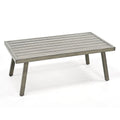 Table basse d'extérieur en aluminium monobloc pour terrasse