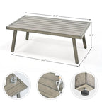 Table basse d'extérieur en aluminium monobloc pour terrasse