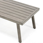 Table basse d'extérieur en aluminium monobloc pour terrasse