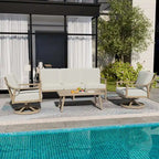 Table basse d'extérieur en aluminium monobloc pour terrasse