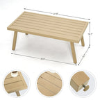 Table basse d'extérieur en aluminium monobloc pour terrasse