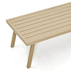 Table basse d'extérieur en aluminium monobloc pour terrasse