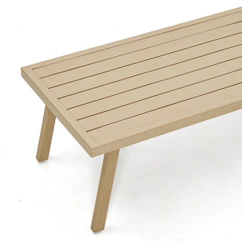 Table basse d'extérieur en aluminium monobloc pour terrasse