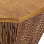 Élégance moderne au charme classique, table basse octogonale en bois massif de 80 cm pour salon ou chambre à coucher