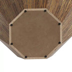 Élégance moderne au charme classique, table basse octogonale en bois massif de 80 cm pour salon ou chambre à coucher