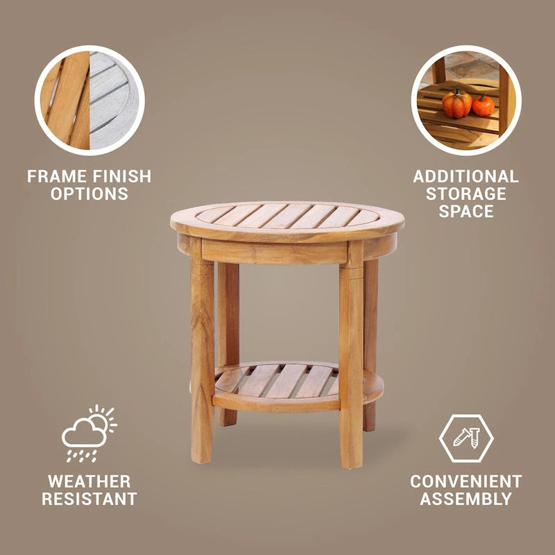 Table d'appoint d'extérieur en teck Tacoma de Cambridge Casual