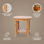 Table d'appoint d'extérieur en teck Tacoma de Cambridge Casual