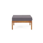 Table basse Sloane d'extérieur en bois d'acacia avec pouf, par Christopher Knight Home