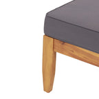 Table basse Sloane d'extérieur en bois d'acacia avec pouf, par Christopher Knight Home