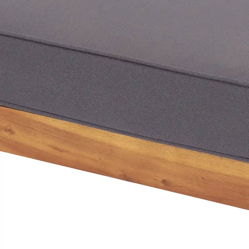 Table basse Sloane d'extérieur en bois d'acacia avec pouf, par Christopher Knight Home