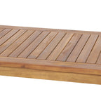 Table basse Sloane d'extérieur en bois d'acacia avec pouf, par Christopher Knight Home