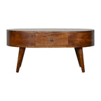 Artisan Furniture Solid Wood Chestnut Rounded Coffee Table