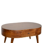 Table Basse Ronde en Châtaignier Massif Artisan Furniture