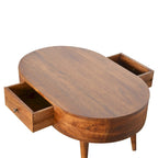 Table Basse Ronde en Châtaignier Massif Artisan Furniture