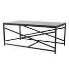 Cozywor Outdoor Patio Coffee Table, Outdoor Rectangular Metal Table for Deck, Porch, or Poolside, All-Weather-Resistance