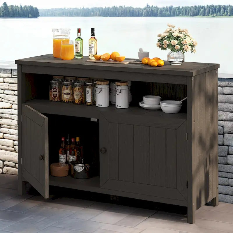 Moasis 44 Table console d'extérieur avec armoire de rangement et étagères