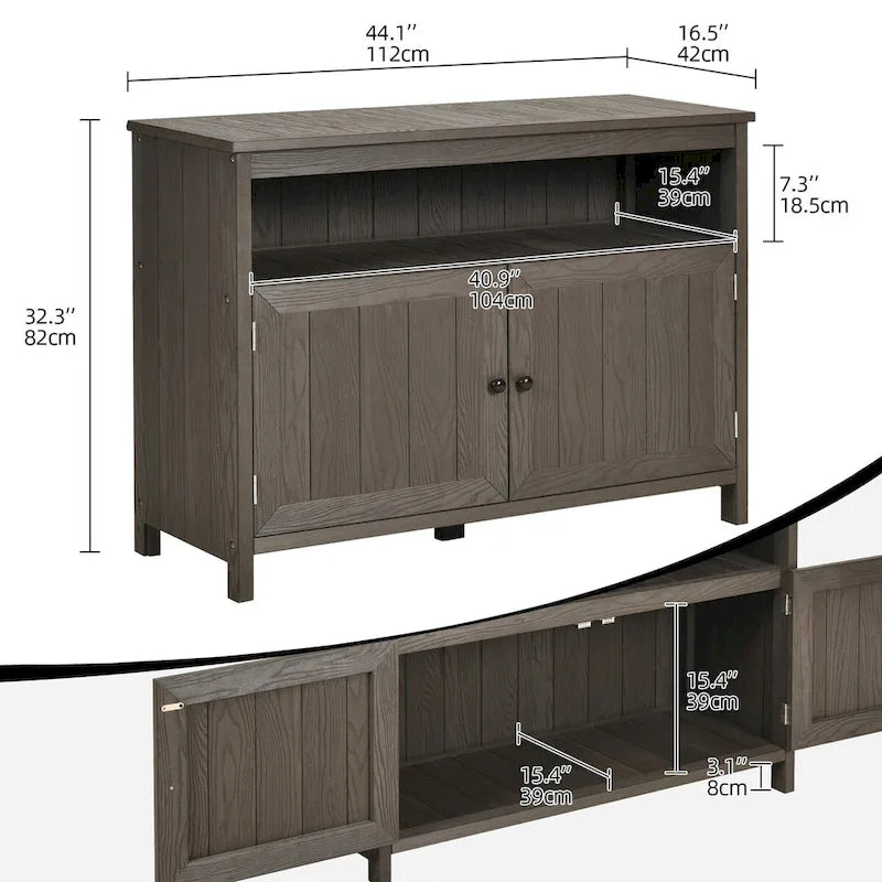 Moasis 44 Table console d'extérieur avec armoire de rangement et étagères